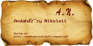 Andaházy Nikolett névjegykártya